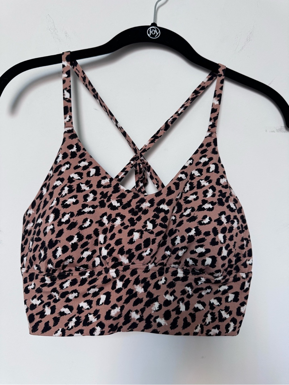 aerie Leopard-Print Crossback Sports Bra - Picture 1 of 4